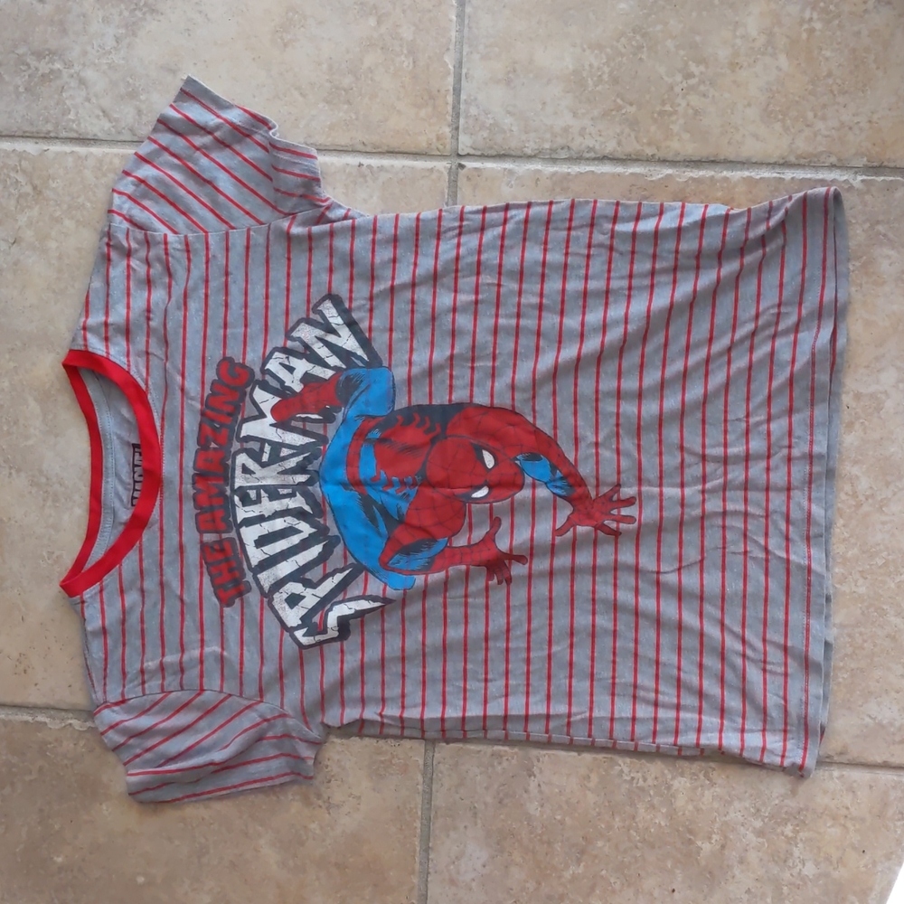 Cute Spider-Man Striped T-Shirt